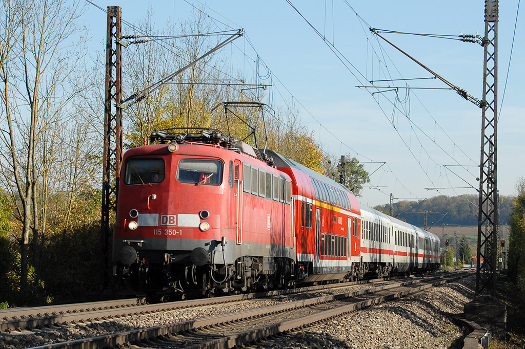 17.10.2017 Streckenabschnitt Uhingen 115 350-1 