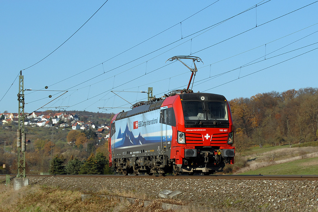 17.11.2018 Streckenabschnitt Uhingen 193 467-8 (angemietet bei LokRoll AG)