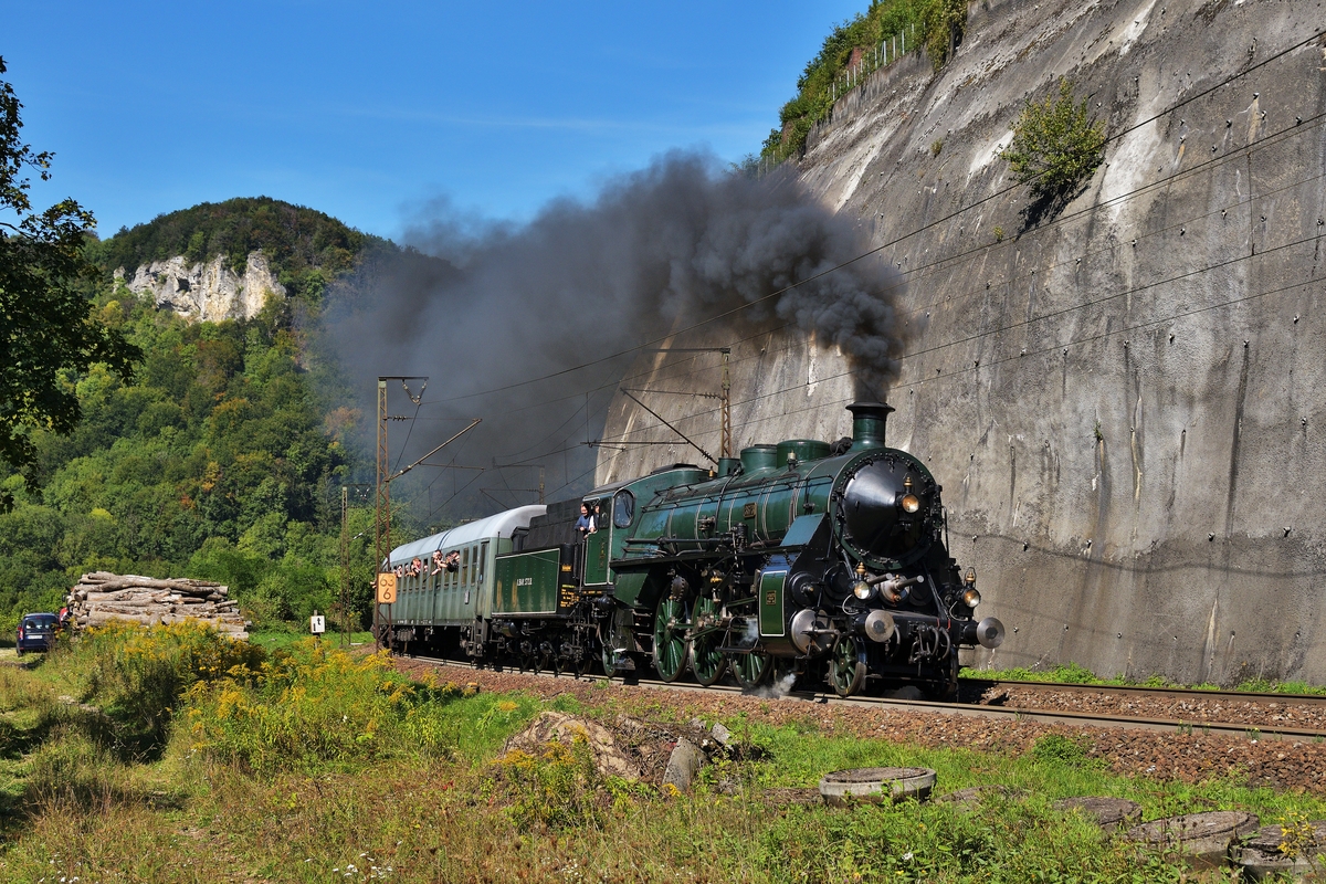 18 478, besser bekannt als 3678, des Bayerischen Eisenbahnmuseum Nördlingen bezwang im Rahmen der Märklintage 2019 am 15. September 2019 mit einem Sonderzug nach Amstetten (Württ) die Geislinger Steige.