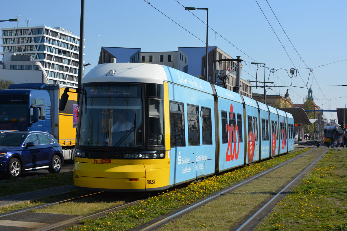 18.04.2019 | Berlin Moabit | BVG | Bombardier Flexity  8028  | 