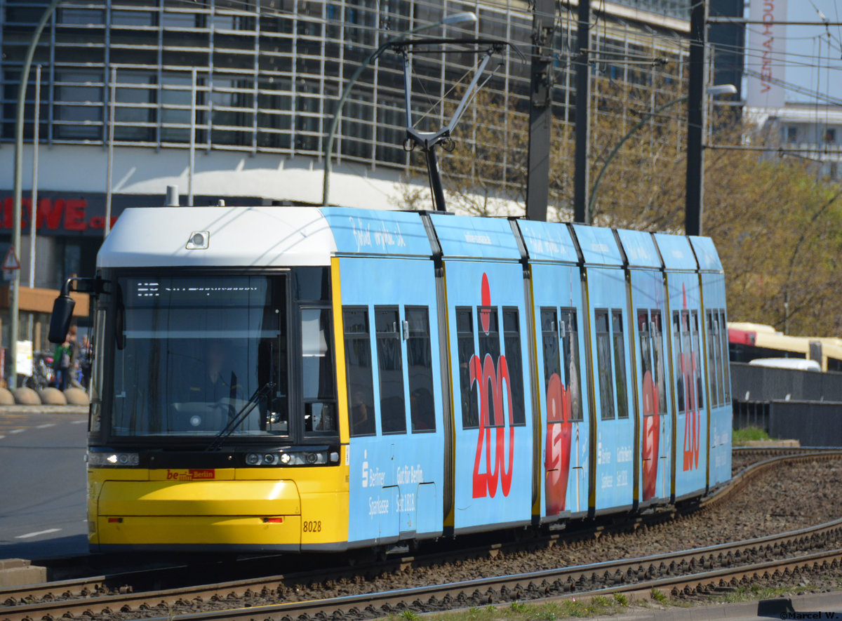 18.04.2019 | Berlin Pankow | BVG | Bombardier Flexity  8028  | 