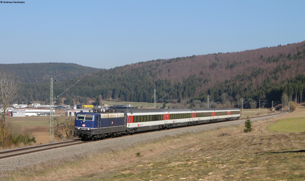 181 201-5 mit dem IC 185 (Stuttgart-Zürich HB) bei Möhringen 12.3.14