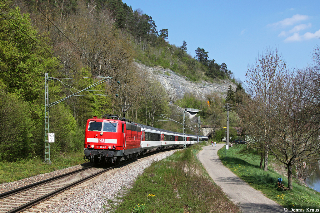 181 204 mit IC 187 am 13.04.2014 bei Sulz.