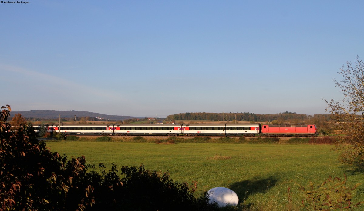 181 207-2 mit dem IC 187 (Stuttgart Hbf-Zürich HB) bei Mühlhausen 26.10.14
