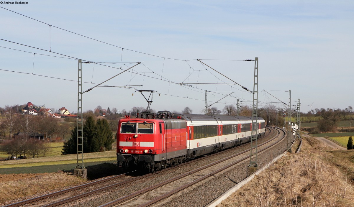 181 209-8 mit dem IC 187 (Stuttgart Hbf-Zürich HB) bei Eutingen 8.3.15