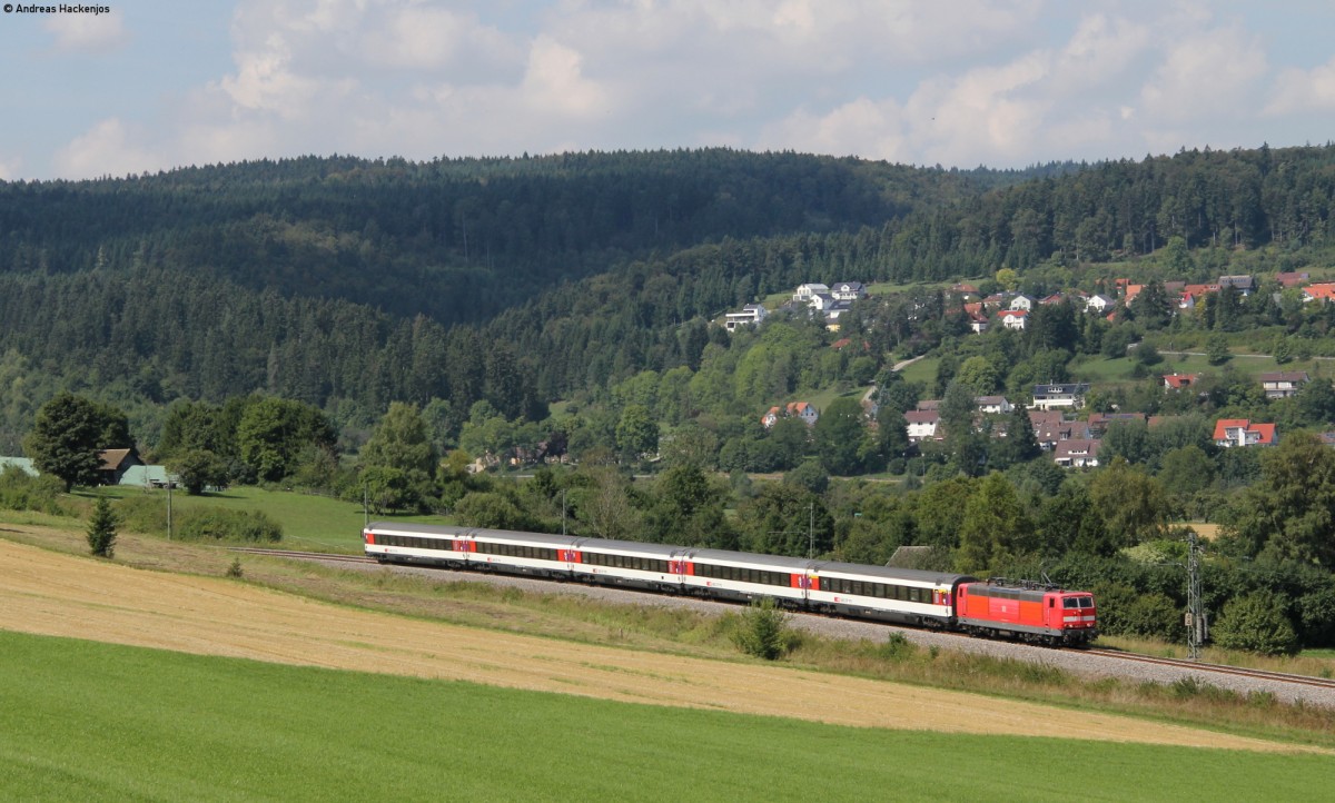 181 210-6 mit dem IC 280 (Zrich HB-Stuttgart Hbf) bei Mhringen 30.8.13