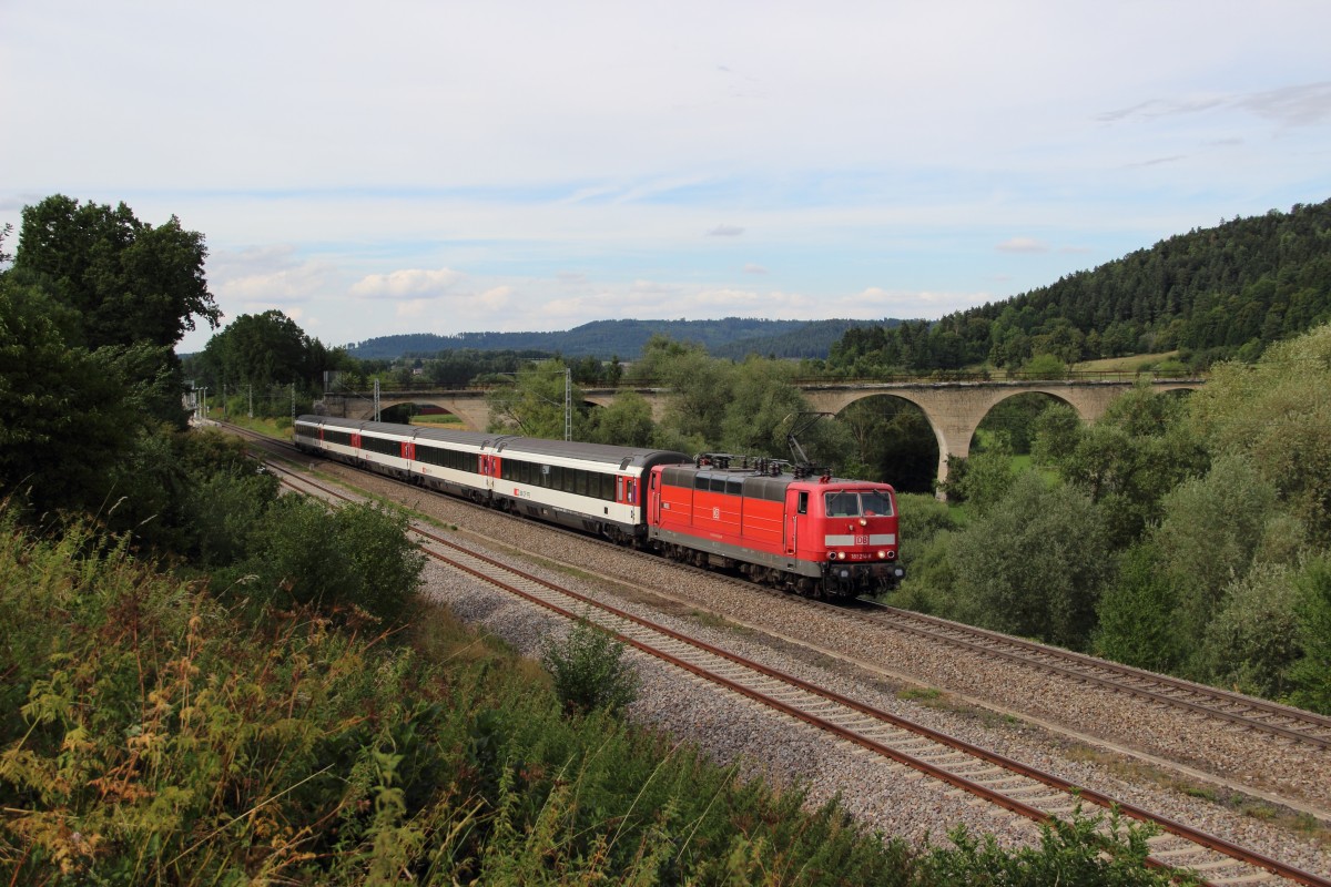 181 214-8 mit dem IC 281 (Stuttgart Hbf - Zrich HB) in Rottweil-Saline am 13.08.13