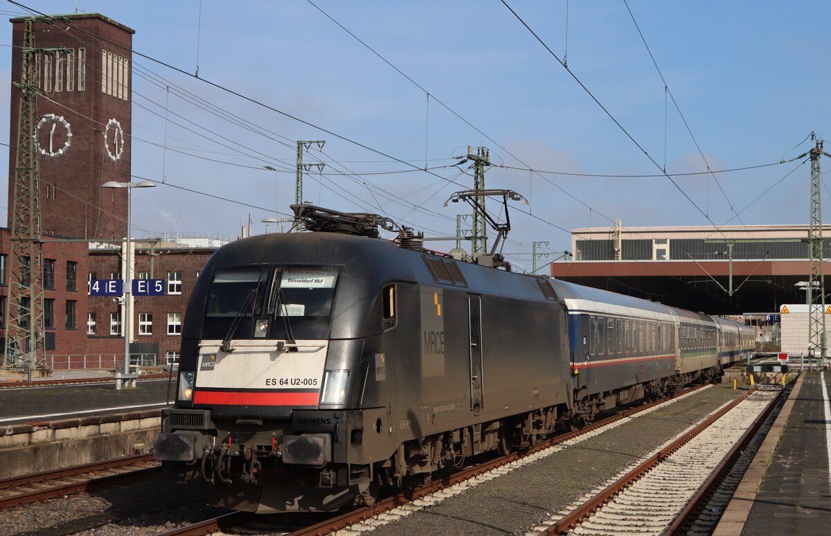 182 505, Düsseldorf Hbf, 26.02.2022, RE-Leerpark nach Düsseldorf Abstellbahnhof