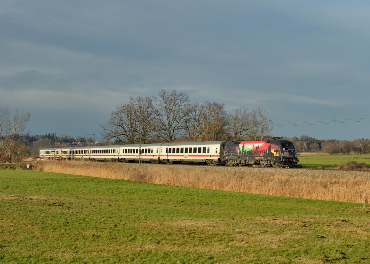 182 509 mit IC 2083 am 30.01.2016 bei Weisham. 