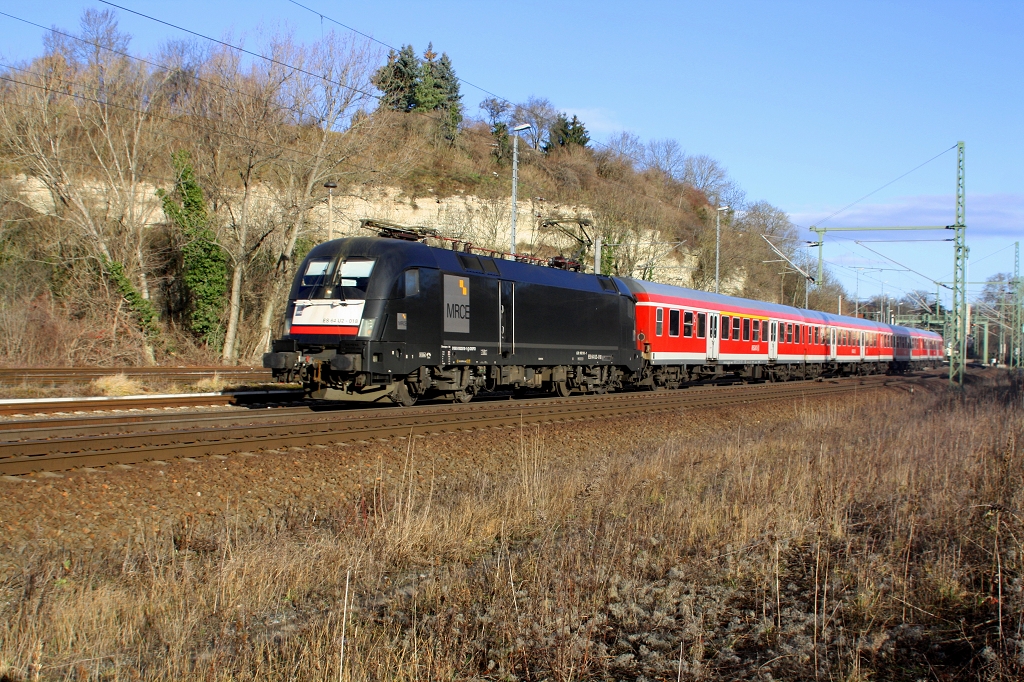 182 518 an einer Regional Bahn nach Eisenach in Bad Kösen