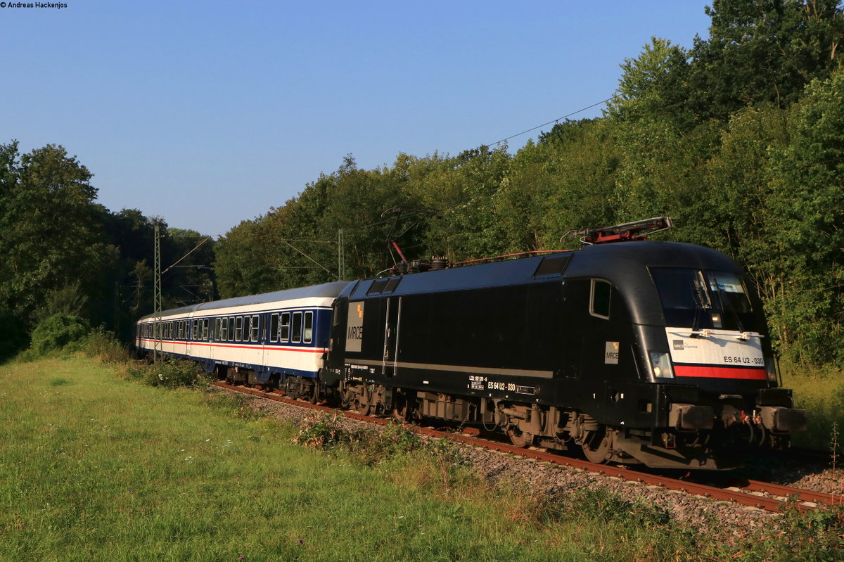 182 530-6 mit dem RE 95900 (Tübingen Hbf-Heilbronn Hbf) bei Großbettlingen 12.8.20