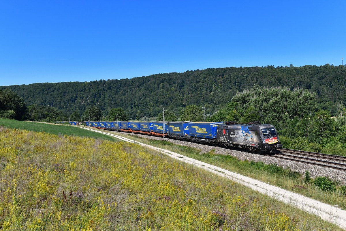 182 560 mit einem Walter-KLV am 24.07.2019 bei Obereichstätt. 