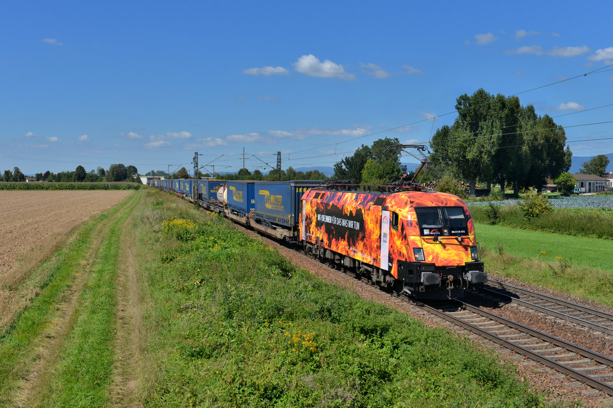 182 572 mit DGS 43945 am 24.08.2016 bei Plattling. 