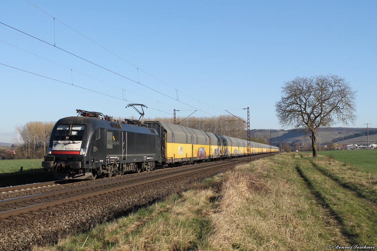 182 597 MRCE mit Altmannzug bei Retzbach-Zellingen am 28.03.2017