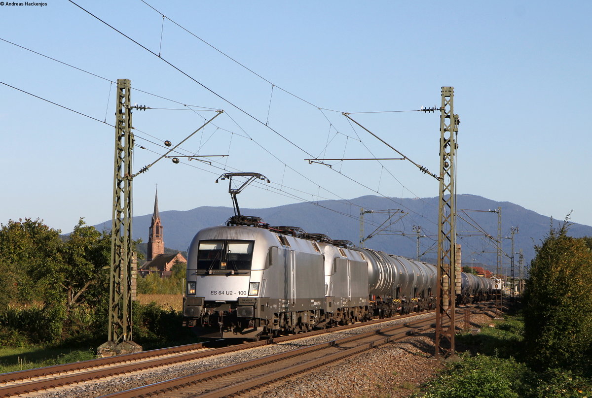 182 600-7 und 182 601-5 mit dem DGS42698 (Mägenwil-Ingolstadt Hbf) bei Köndringen 19.9.19