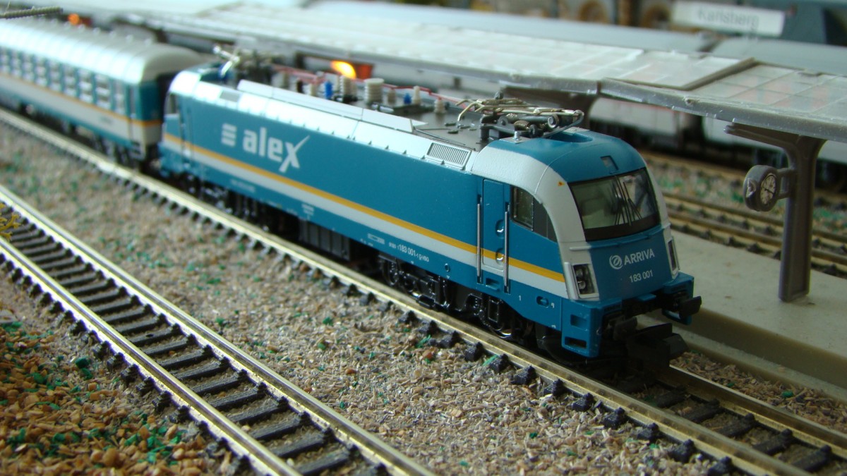 183 001 alex, auf meiner alten Anlage, von Hobbytrain, Epoche VI.