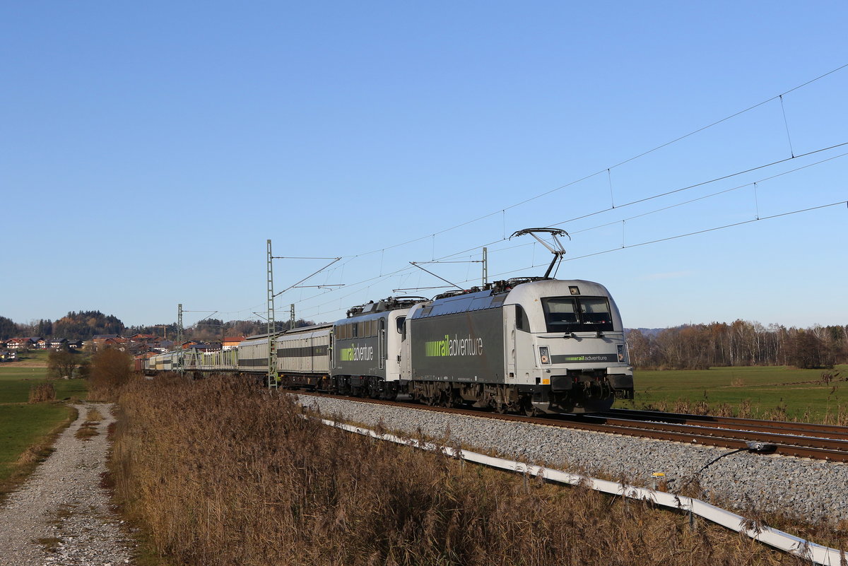 183 500 auf dem Weg nach Freilassing am 22. November 2020 bei Bernau am Chiemsee.