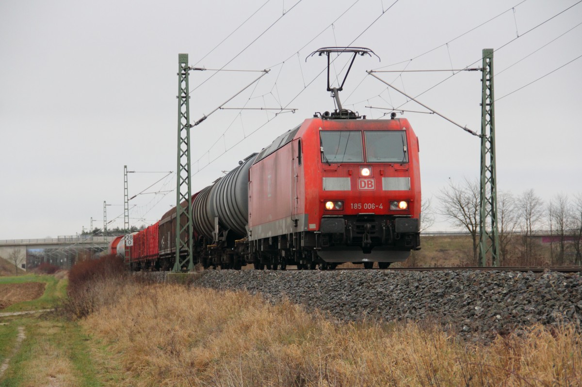 185 006-4 DB Schenker bei Reundorf am 27.12.2014