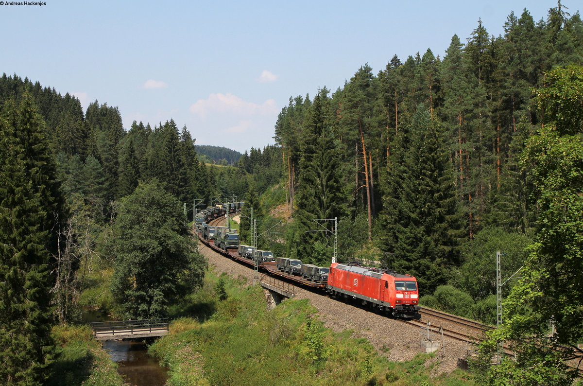 185 015-5 mit dem M 42484 (Gubin-Donaueschingen) im Groppertal 5.8.18