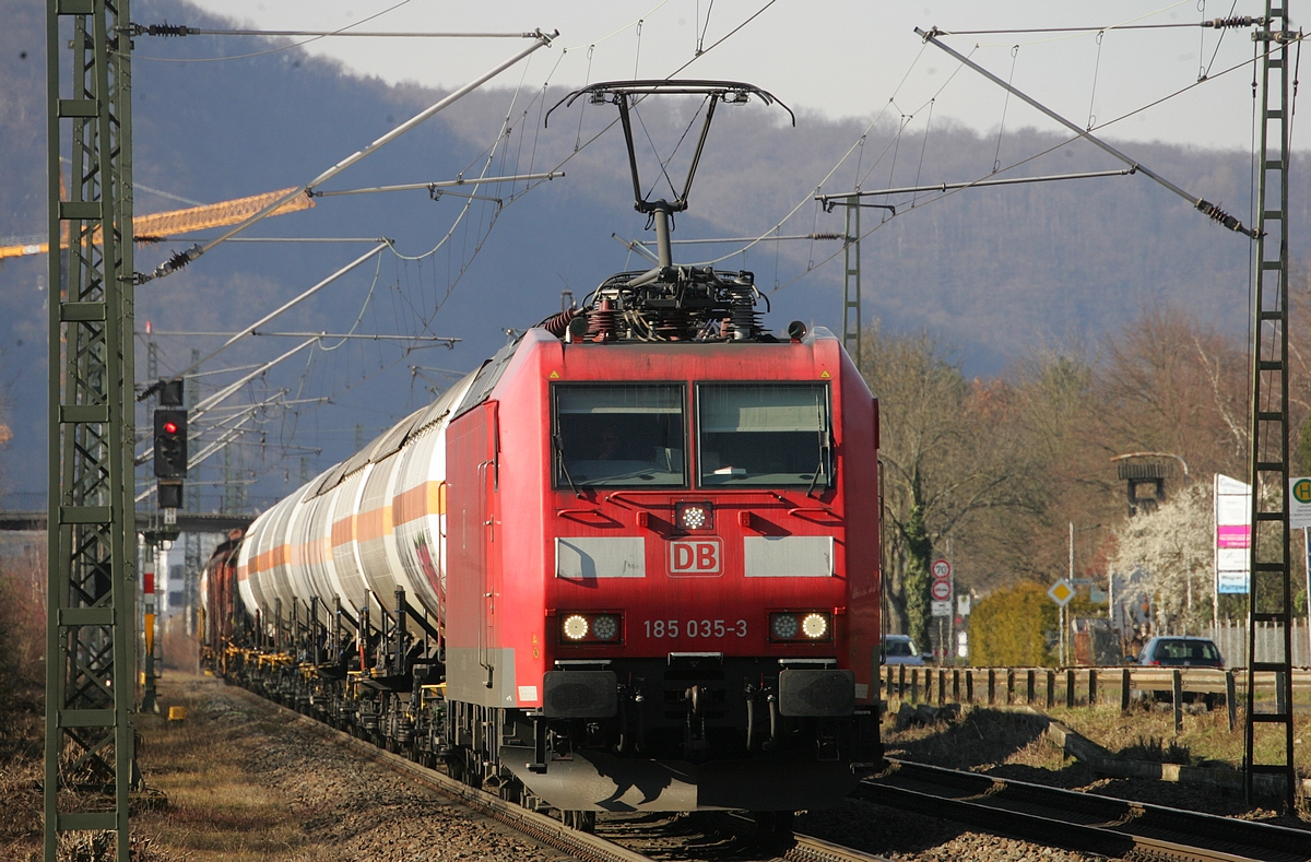 185 035 bei Oberlahnstein am 02.03.2022