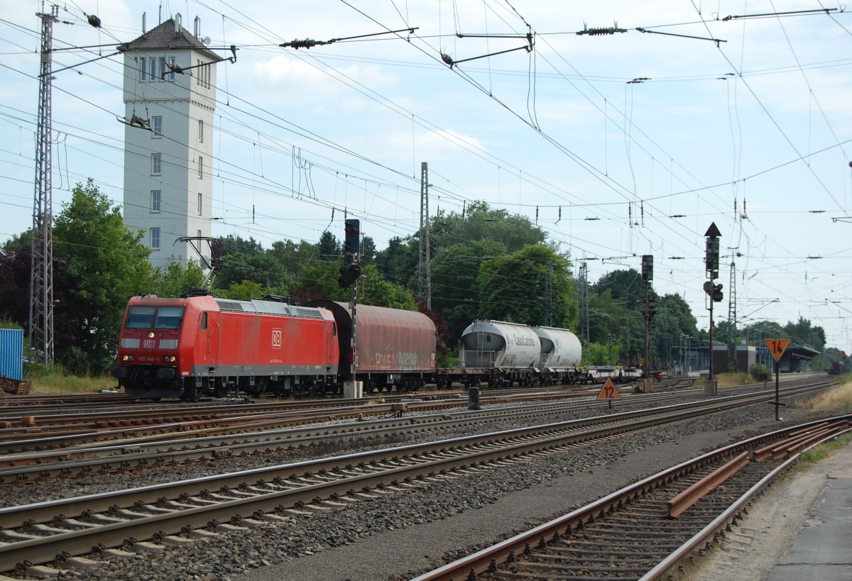 185 049-4 mit einem EZ am 17.07.2013 in Verden/Aller