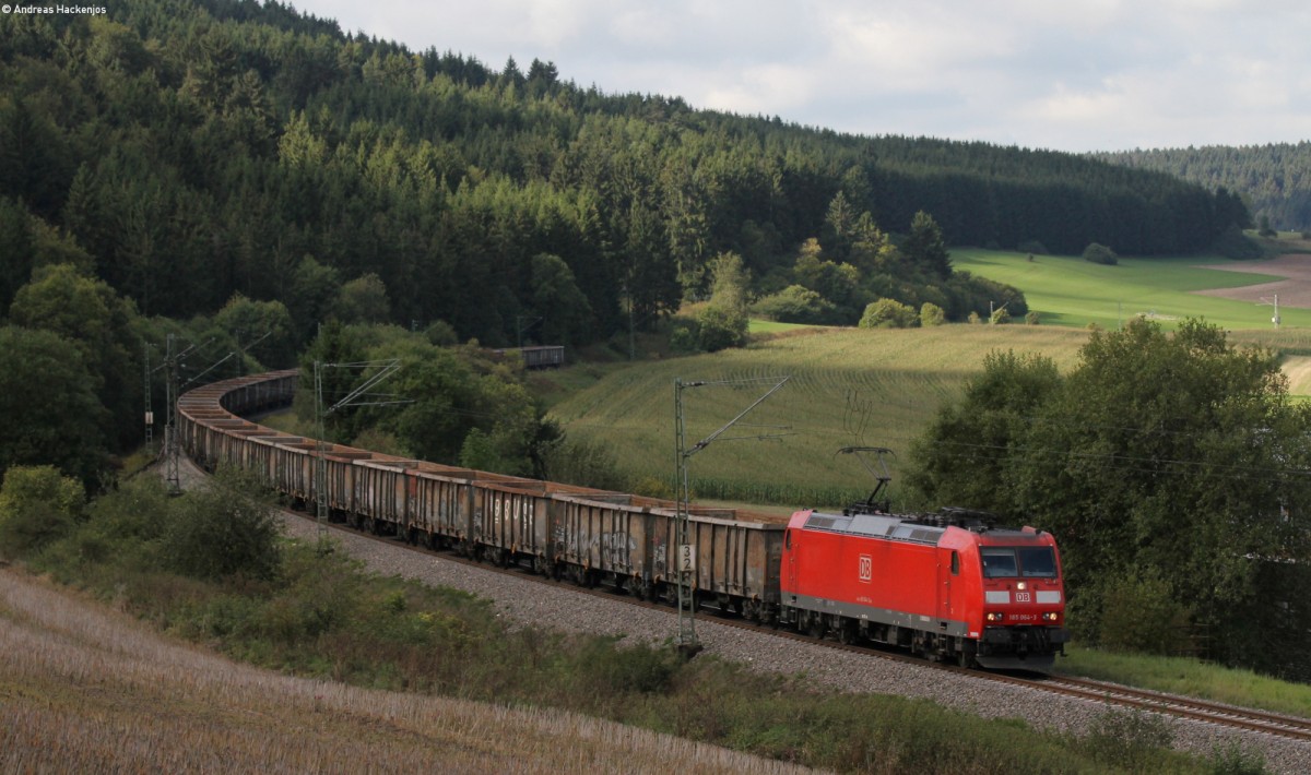 185 064-3 mit dem GC 49580 (Schaffhausen GB-Straubing) bei Mhringen 19.9.13