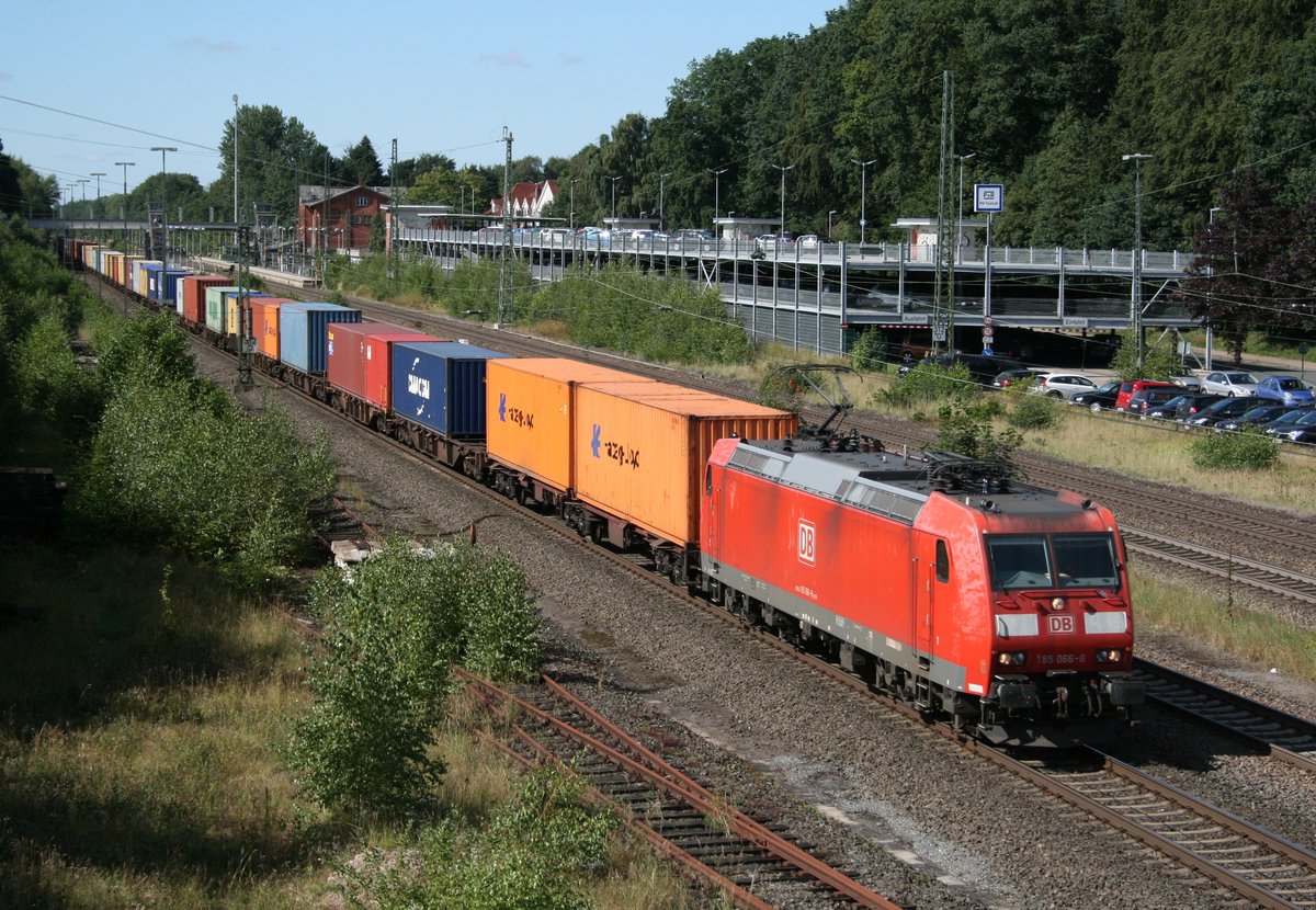 185 066 mit KT 41810 (Salzburg-Liefering–Maschen Rbf) am 17.08.2016 in Tostedt