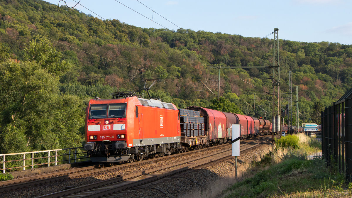 185 075-9 ist am 17. Juli 2019 in Bad Kösen zugegen. 