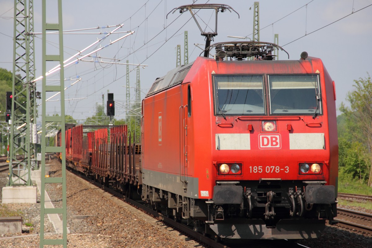 185 078-3 DB Schenker in Hochstadt/ Marktzeuln am 05.05.2014.
