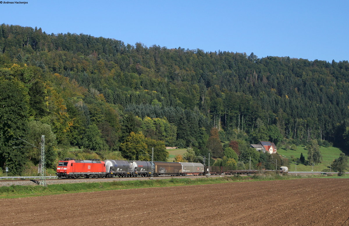 185 086-6 mit dem EZ 45175 (Kornwestheim Rbf - Wolfurt) bei Grünholz 21.9.17