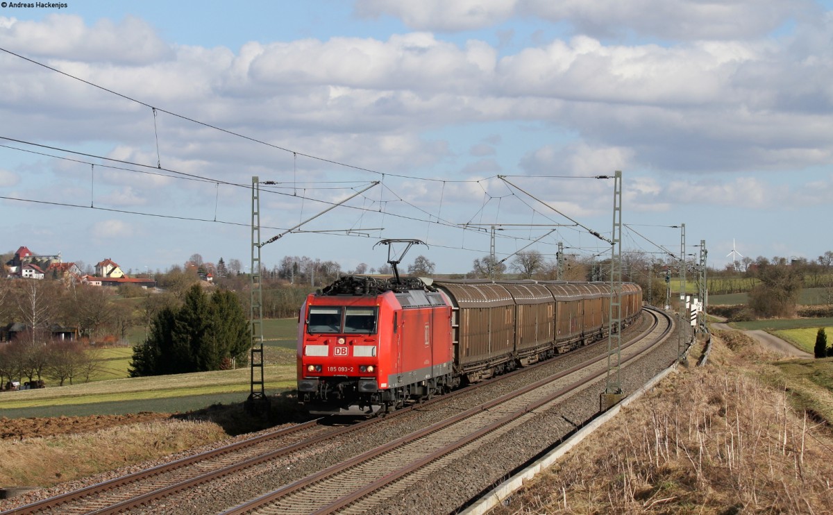 185 093-2 mit dem GM 46717 (Moerdijk-Wolfurt) bei Eutingen 3.3.15