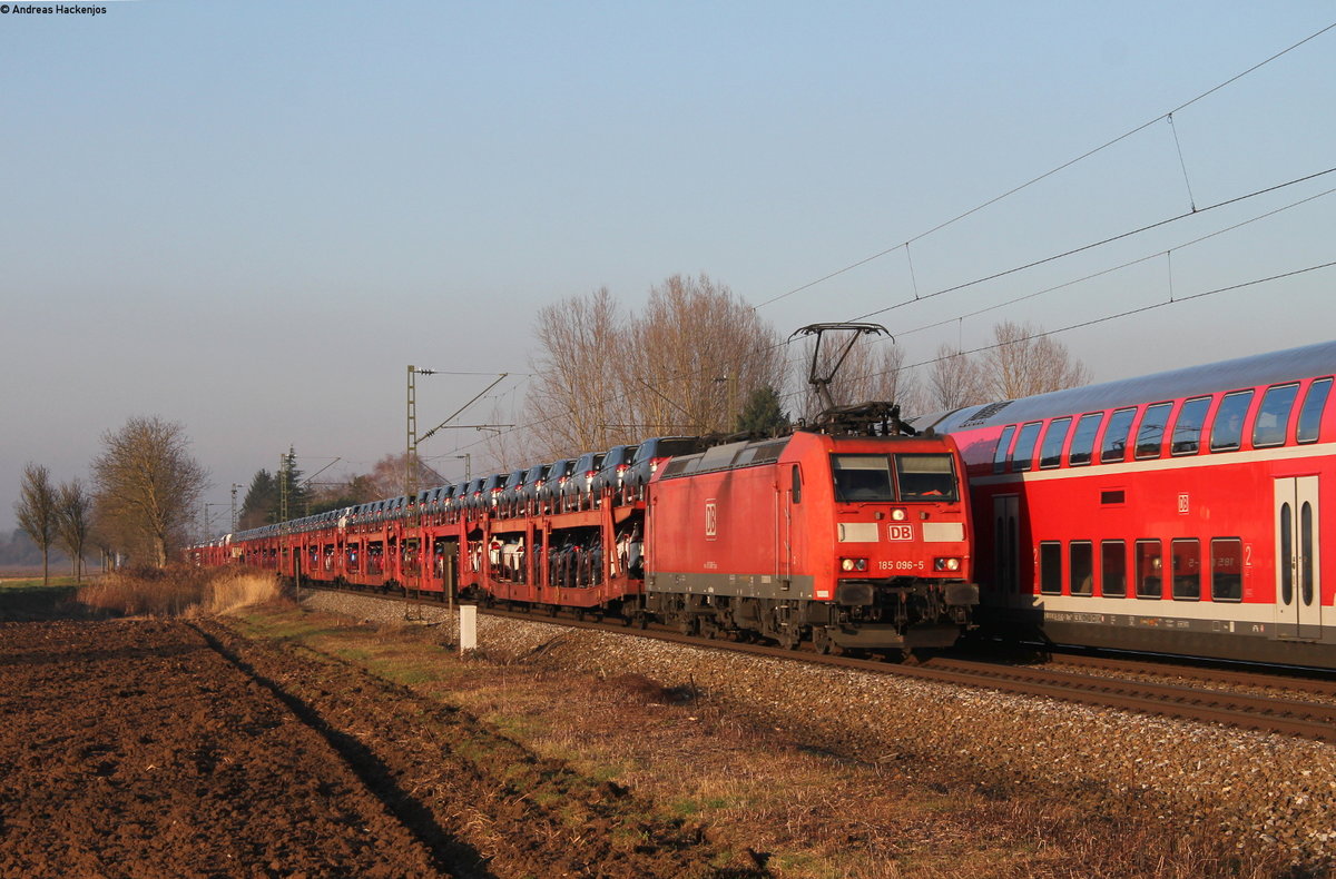 185 096-5 mit dem GA 47049 (Zeebrugge Bundel Zwankendamme-Zofingen) bei Riegel 7.2.20