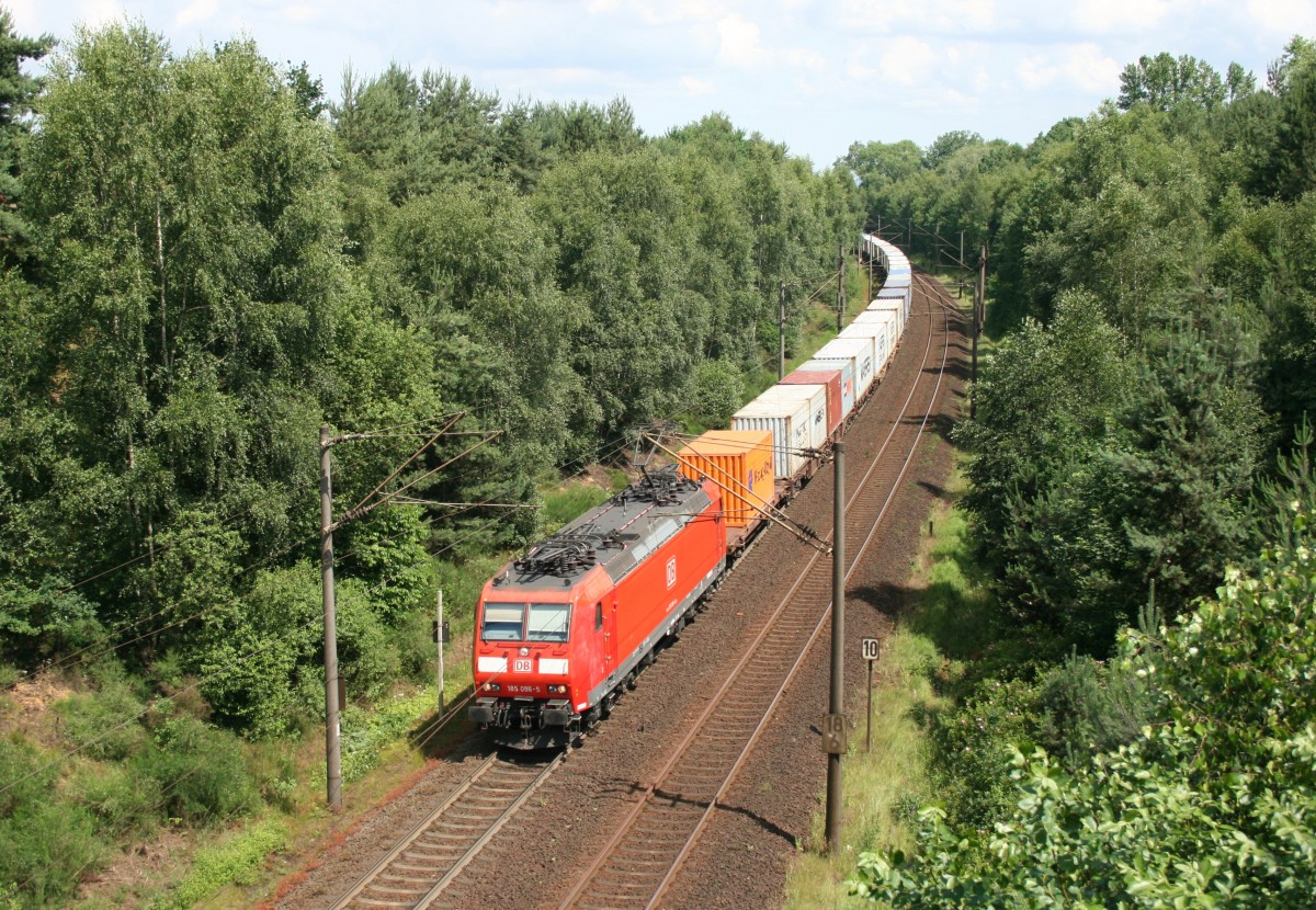 185 096 mit KT 42649 (Maschen Rbf–Rekingen) am 17.06.2014 zwischen Maschen Rbf und Jesteburg