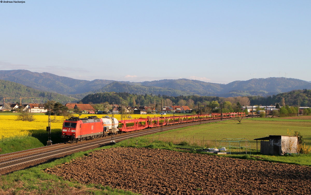 185 103-9 mit dem EZ 45000 (Chiasso-Mannheim Rbf) bei Kollmarsreute 19.4.16