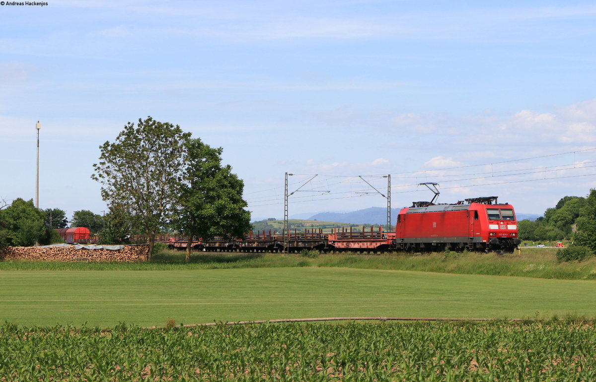 185 103-9 mit einem Mischer bei Hugsweier 26.5.20