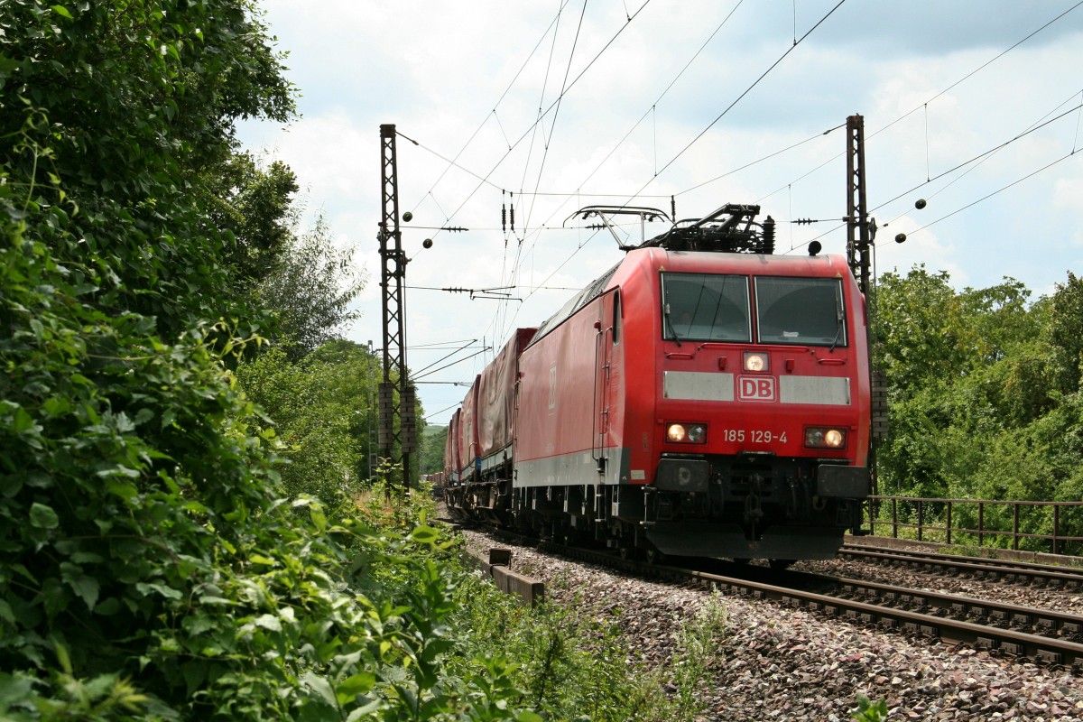 185 129-4 mit dem 41054 von Piacenza nach Wuppertal Langerfeld am Mittag des 12.07.14 in Leutersberg.