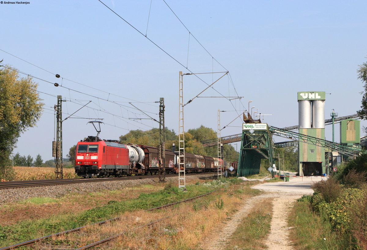 185 131-0 mit dem EZ 44625 (Mannheim Rbf-Basel SBB RB) bei Friesenheim 19.9.20