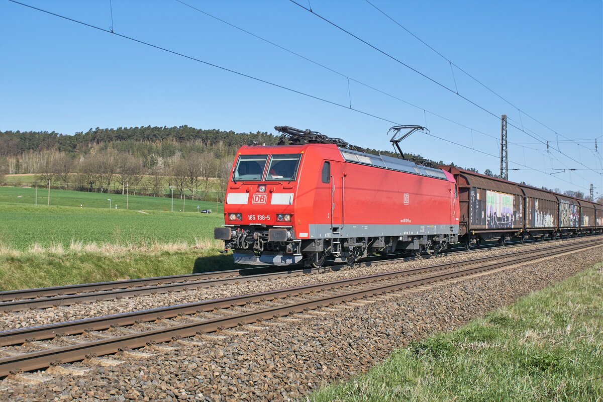 185 138-5 gesehen am 27.04.2021 bei Eichenzell.