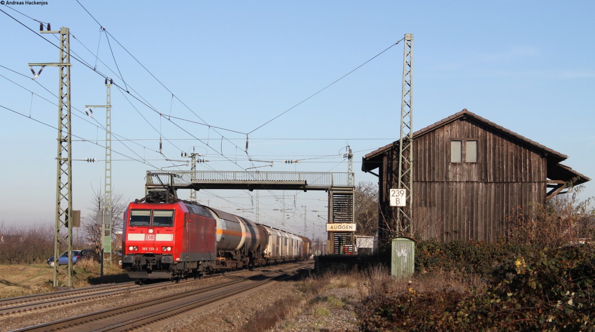 185 139-3 mit einem Mischer bei Auggen 10.12.13