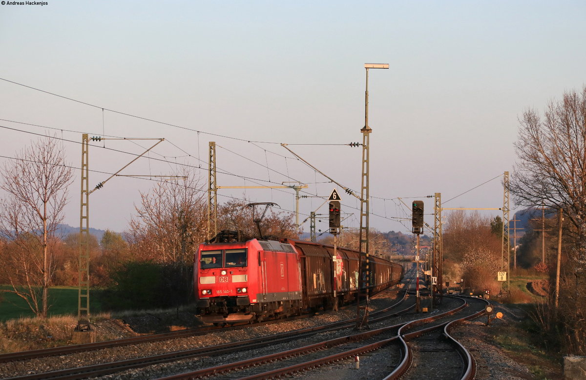 185 140-2 mit dem GK 41697 (Buchs-Maschen Rbf) in Welschingen 4.4.20