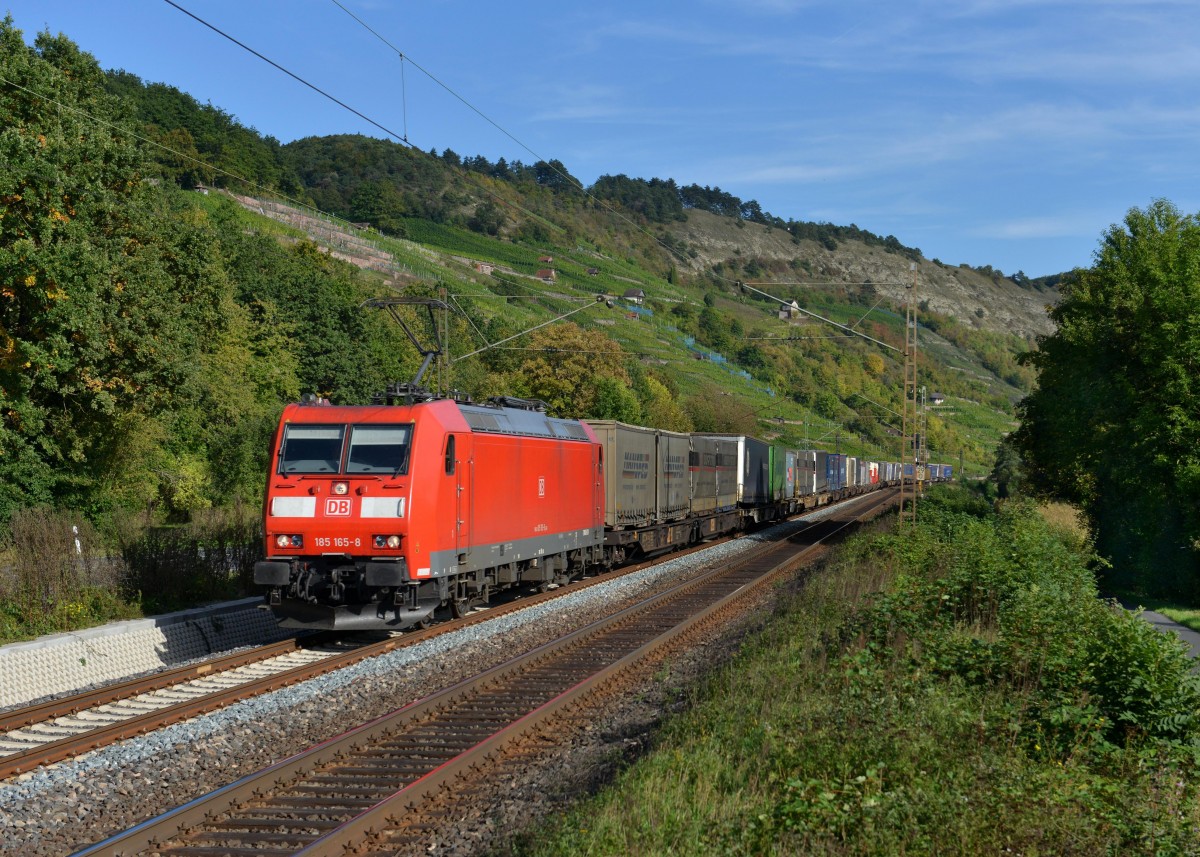 185 165 mit einem KLV am 28.09.2013 bei Gambach.