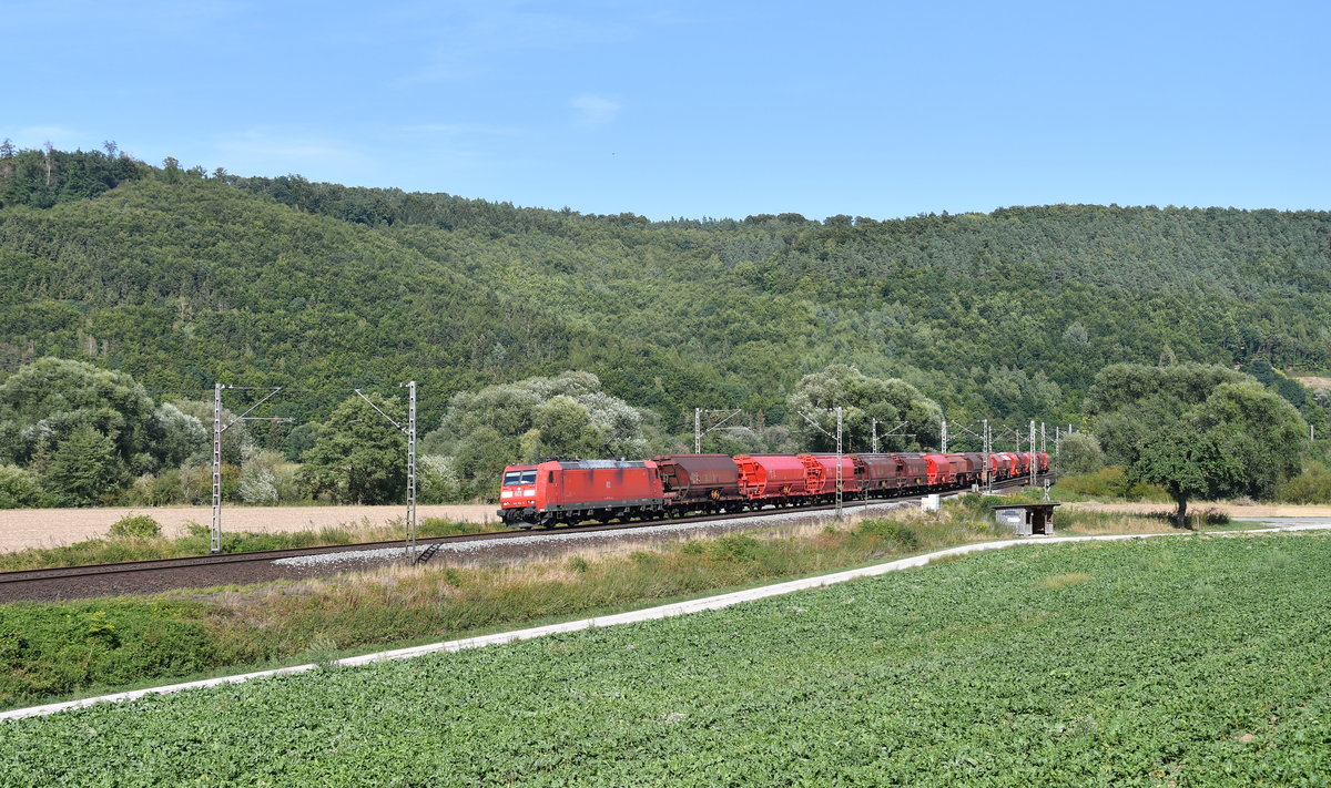 185 174 mit GC 62420 (Gerstungen-Hamburg Hohe Schaar) am 16.08.2018 bei Freden
