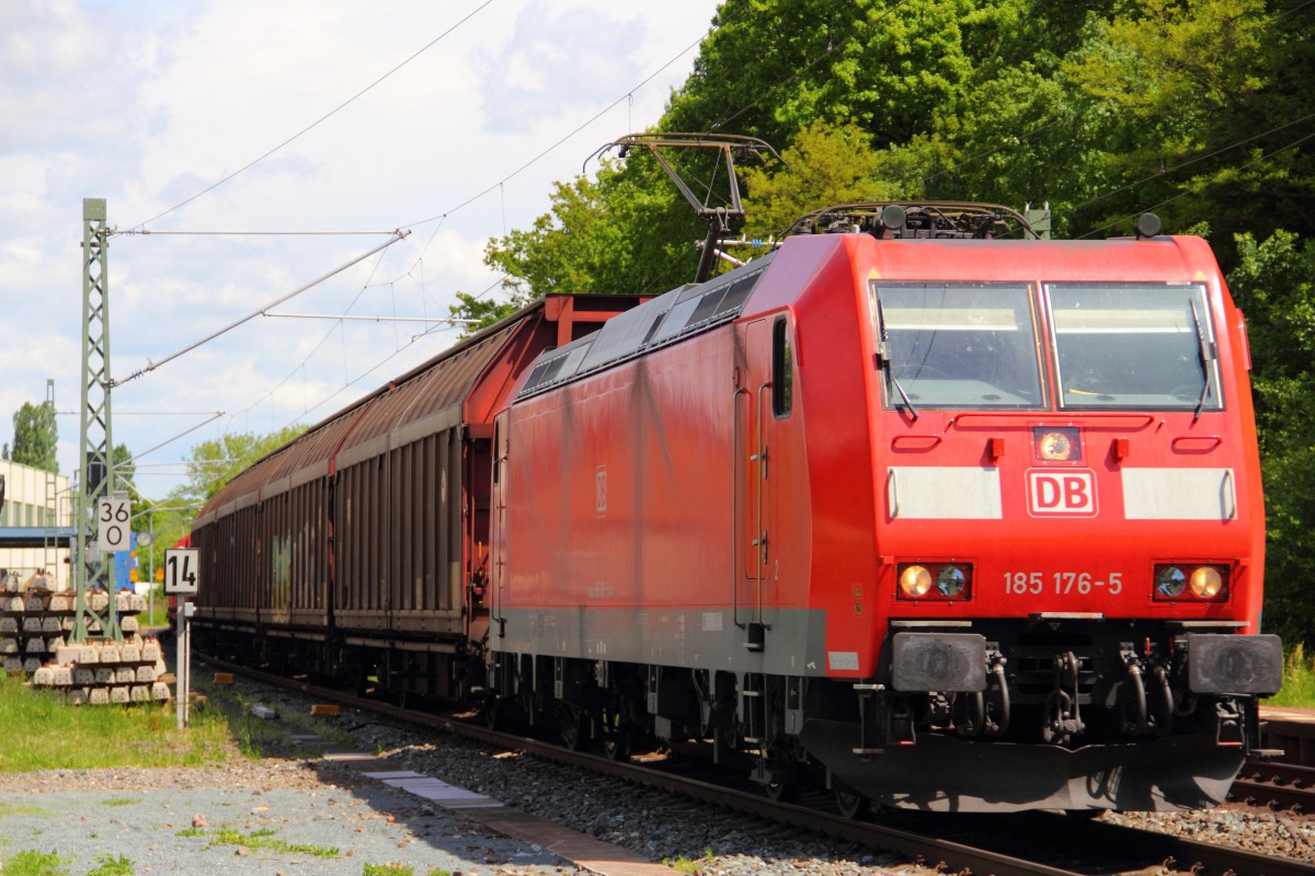 185 176-5 DB Schenker in Michelau am 16.05.2014.