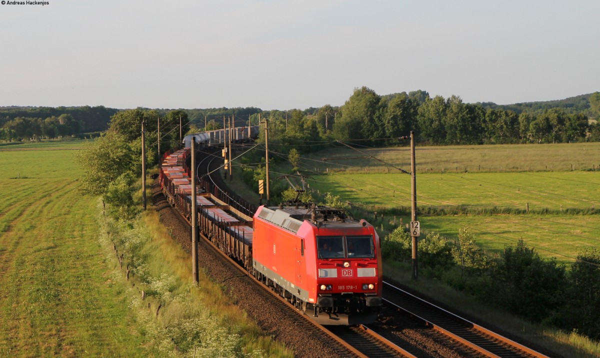 185 178-1 mit einem Mischer bei Ramelsloh 30.5.14