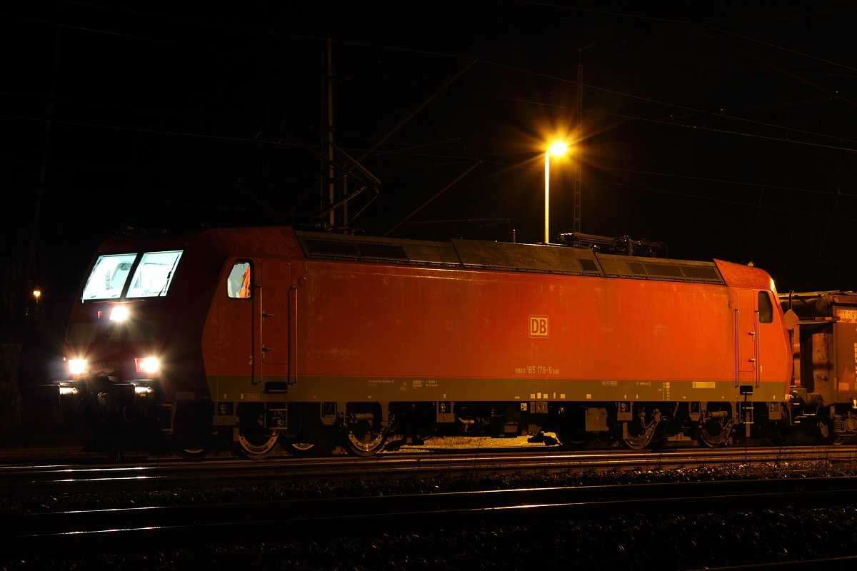 185 179-9 DB Cargo in Pressig/ Rothenkirchen am 28.12.2016.