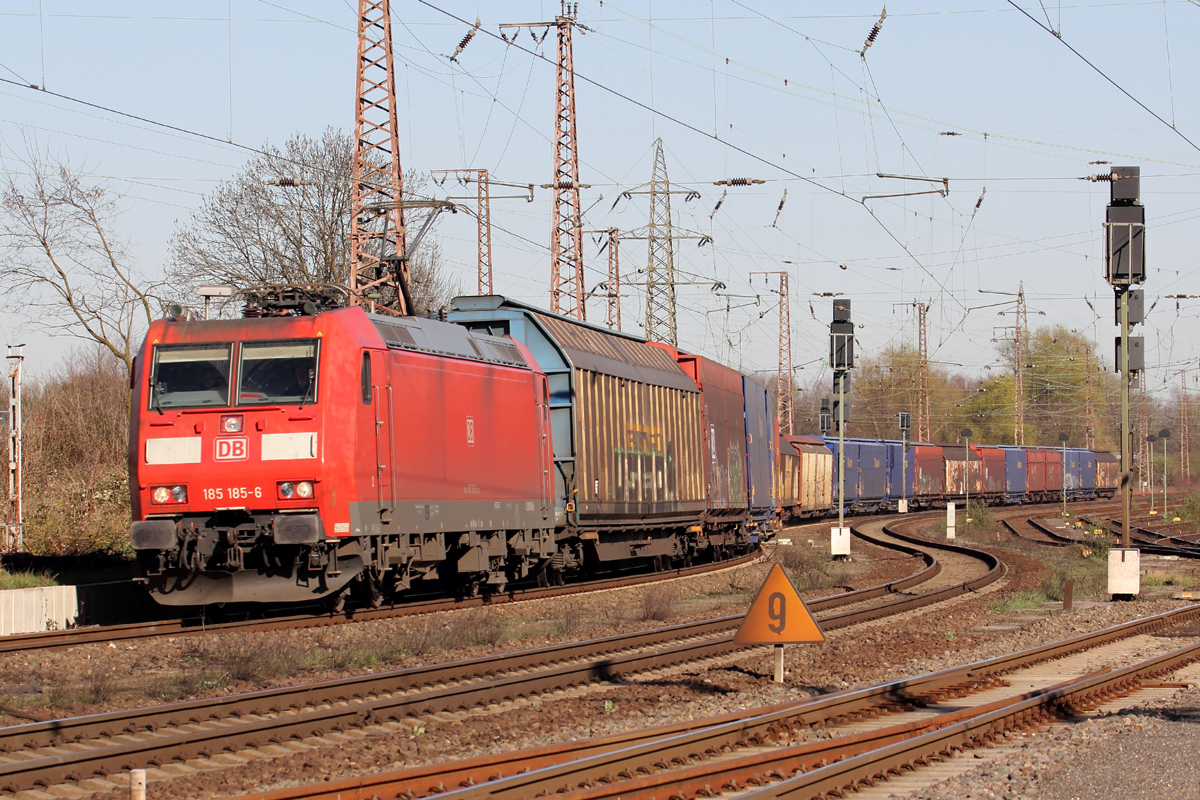 185 185-6 durchfährt Recklinghausen-Ost 27.3.2017
