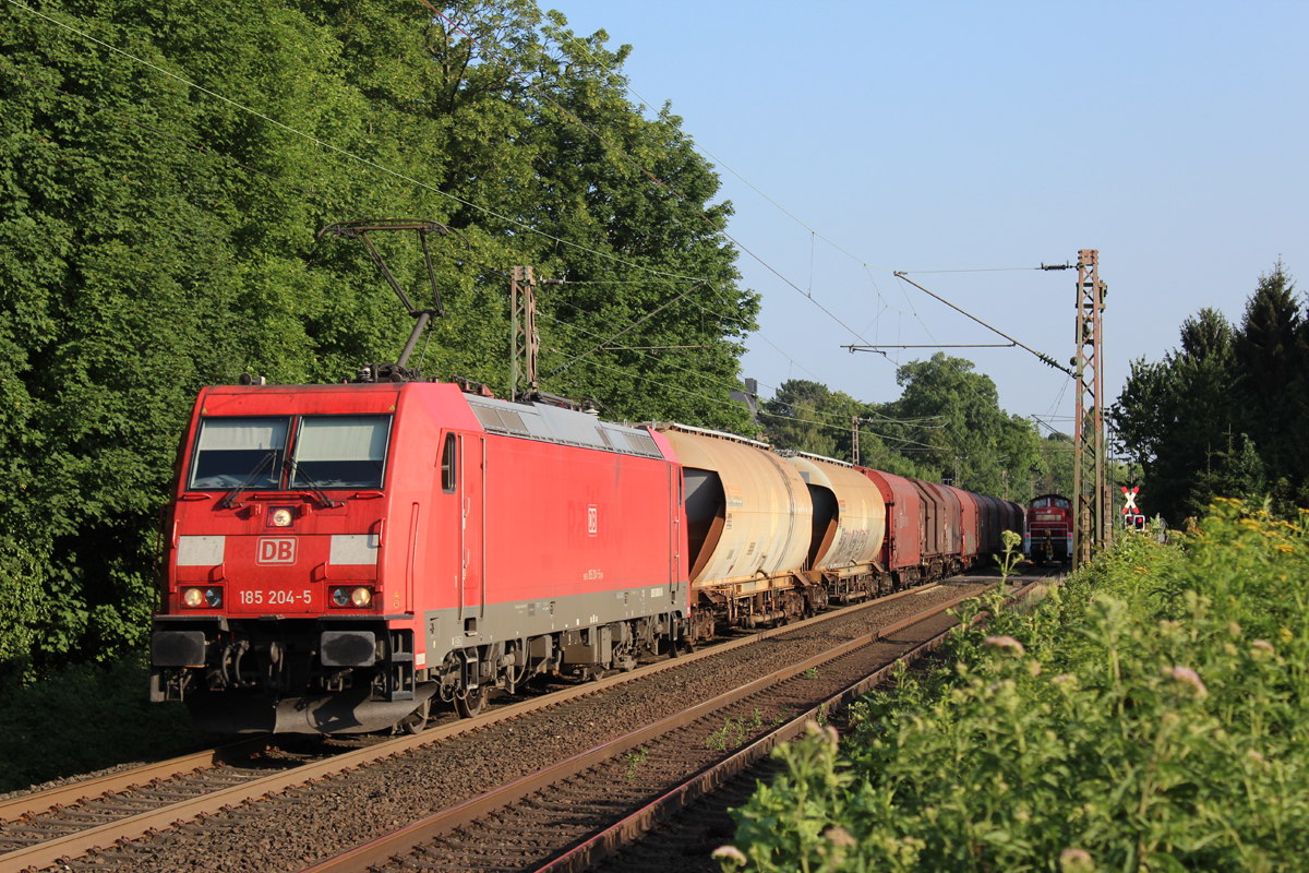 185 204 am Bü Caspersbroicher Weg in Solingen, am 16.07.2015