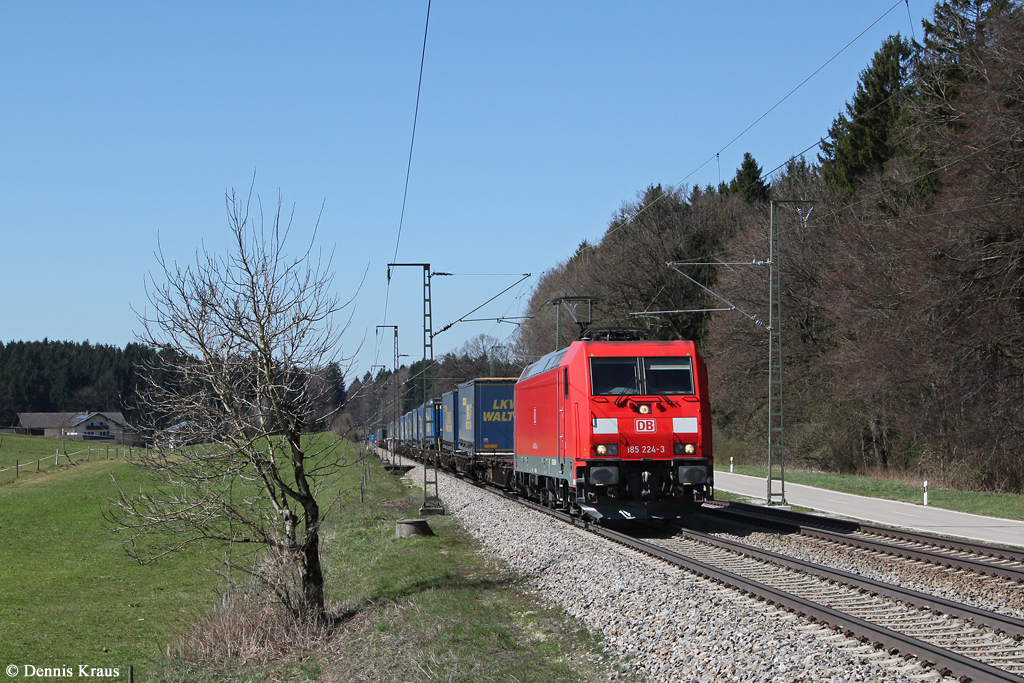 185 224 mit Walter KLV am 29.03.2014 bei Hufschlag.