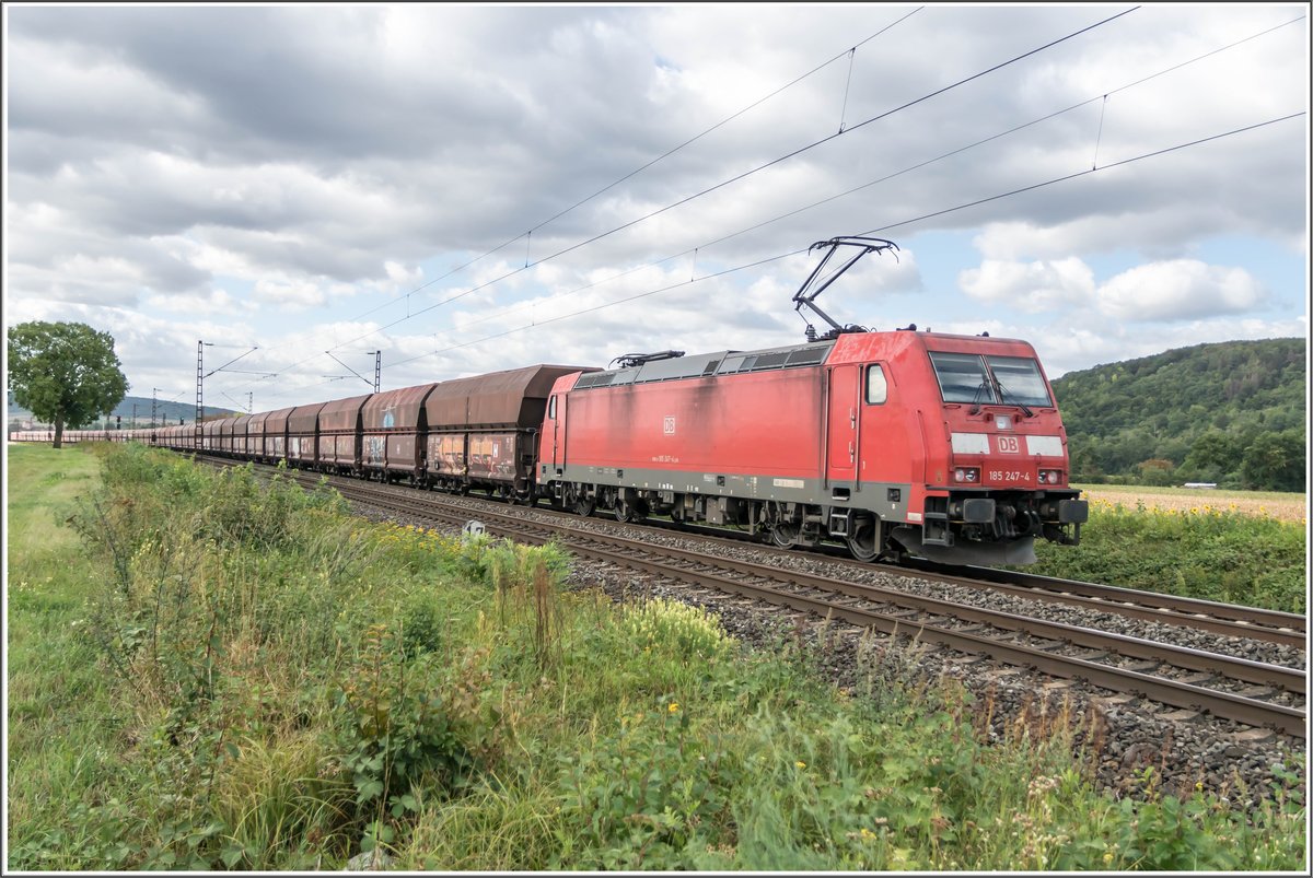 185 247-4 ist am Ende des Kohlezug,26.08.2020