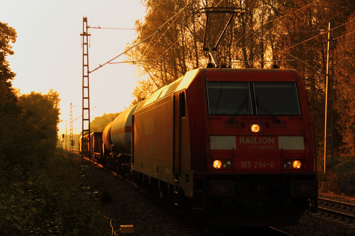 185 254-0 DB Schenker Rail in Michelau am 08.10.2013.